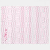 Couverture Polaire Vérifications triangulaires roses avec nom ou init (Devant (Horizontal))