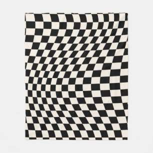 Couverture Polaire Vérifier le tableau de bord du Motif noir et blanc