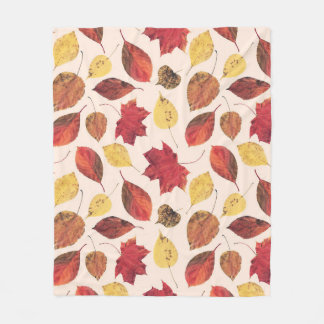Couverture Polaire Véritable photo feuille, unique motif sans couture