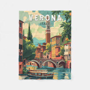 Couverture Polaire Vérone Italie Travel Art Vintage