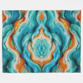 Couverture Polaire Verre Abstrait de Tourbillon Liquide 3D - Psychede (Devant (Horizontal))