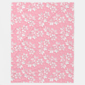 Couverture Polaire Verre blanc rose floral moderne (Devant)