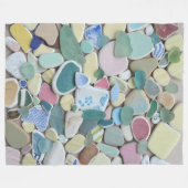Couverture Polaire Verre de mer, pastel bleu d'aqua de poterie en (Devant (Horizontal))
