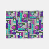 Couverture Polaire Verre Turquoise Art déco rose (Devant (Horizontal))