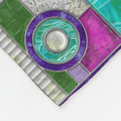 Couverture Polaire Verre Turquoise Art déco rose (Coin)