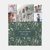 Couverture Polaire Vert botanique élégante famille moderne 5 photo (Devant)