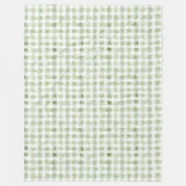 Couverture Polaire Vert Carreaux Blancs (Devant)