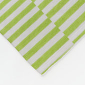 Couverture Polaire Vert citron blanc rayures professeur nom de l'ense (Coin)