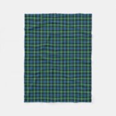 Couverture Polaire Vert clair et bleu plaid Lyon Tartan (Devant)