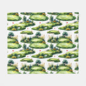 Couverture Polaire Vert de putting de golf (Devant (Horizontal))