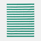 Couverture Polaire Vert émeraude bleu foncé rayures été (Devant)