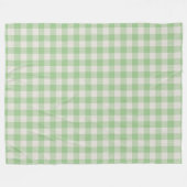 Couverture Polaire Vert En vichy Chèque Motif Blanche polaire (Devant (Horizontal))