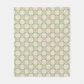 Couverture Polaire Vert esthétique À damiers tournesol Motif Y2K (Devant)