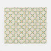 Couverture Polaire Vert esthétique À damiers tournesol Motif Y2K (Devant (Horizontal))