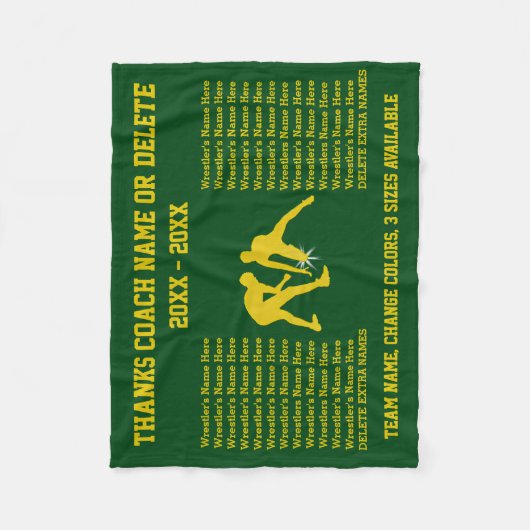 Couverture Polaire Vert et cadeaux de lutte d'appréciation de car (Devant)