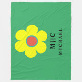 Couverture Polaire vert et jaune simple moderne (Devant)