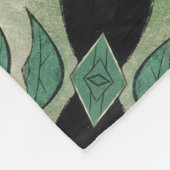 Couverture Polaire Vert et noir botanique (Coin)