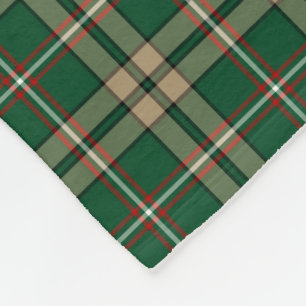 Couverture Polaire Vert et Tan Plaid O'Neill Tartan