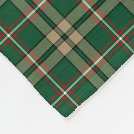 Couverture Polaire Vert et Tan Plaid O'Neill Tartan (Coin)