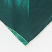 Couverture Polaire Vert foncé, feuillage de jungle tropicale. (Coin)