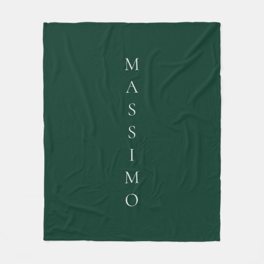 Couverture Polaire Vert foncé Plain Élégant Casual Propre Nom (Devant)