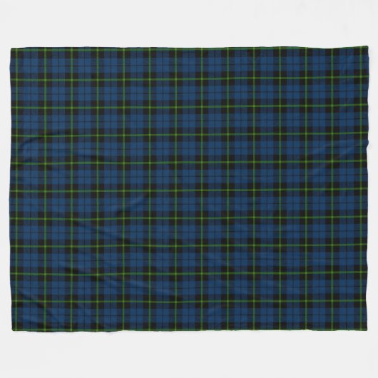 Couverture Polaire vert foncé vert vert vert plaid noir rayé tartan (Devant (Horizontal))