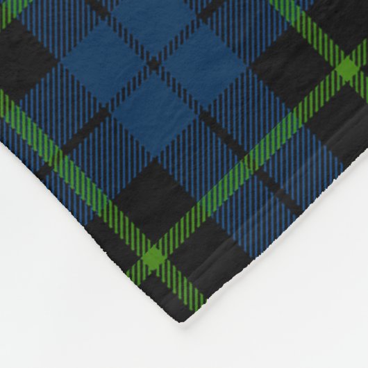 Couverture Polaire vert foncé vert vert vert plaid noir rayé tartan (Coin)
