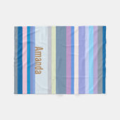 Couverture Polaire Vert/Gris/Beige/Rose/Violet/Bleu monogramme (Devant (Horizontal))