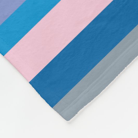 Couverture Polaire Vert/Gris/Beige/Rose/Violet/Bleu monogramme (Coin)