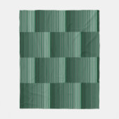Couverture Polaire Vert, Gris, Noir, Rayures Blanches (Devant)
