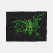 Couverture Polaire Vert Homme Fae Feuilles Noir (Devant (Horizontal))