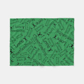 Couverture Polaire Vert j'aime chevelure (Devant (Horizontal))