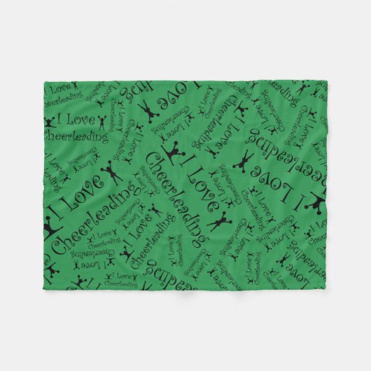 Couverture Polaire Vert j'aime chevelure (Devant (Horizontal))