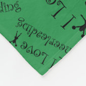 Couverture Polaire Vert j'aime chevelure (Coin)