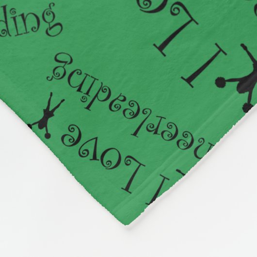 Couverture Polaire Vert j'aime chevelure (Coin)