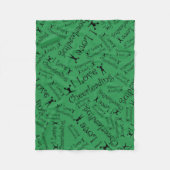 Couverture Polaire Vert j'aime chevelure (Devant)