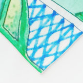 Couverture Polaire Vert Jaune mignon Moderne Tropical Boho Feuille (Coin)