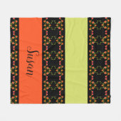 Couverture Polaire Vert Lime Orange Et Noir (Devant (Horizontal))