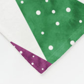 Couverture Polaire Vert Magenta Turquoise Aquarelle Arbres Motif (Coin)