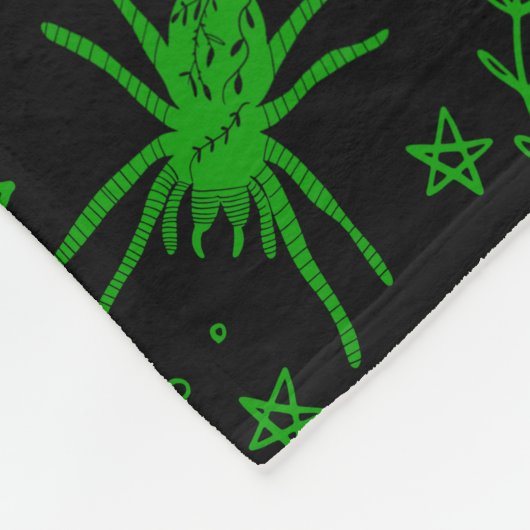 Couverture Polaire Vert magique d'Halloween (Coin)