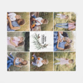 Couverture Polaire Vert moderne élégante aquarelle botanique 8 photo (Devant (Horizontal))