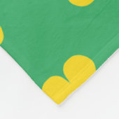 Couverture Polaire Vert moderne monogramme rétro floral (Coin)