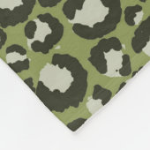 Couverture Polaire Vert mousse Imprimé animalier Taches de léopard Gl (Coin)