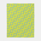 Couverture Polaire Vert néon ovale Cercle Wavy Line Motif moderne (Devant)
