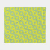 Couverture Polaire Vert néon ovale Cercle Wavy Line Motif moderne (Devant (Horizontal))