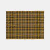 Couverture Polaire Vert, or et plaid rustique Brown (Devant (Horizontal))