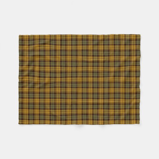 Couverture Polaire Vert, or et plaid rustique Brown (Devant (Horizontal))