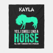 Couverture Polaire Vert Oui Je Sens Comme Un Cheval Personnalisé (Devant)