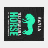 Couverture Polaire Vert Oui Je Sens Comme Un Cheval Personnalisé (Devant (Horizontal))