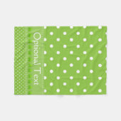 Couverture Polaire Vert, points et Shamrocks (Devant (Horizontal))